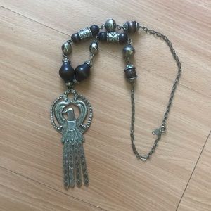 Unique vintage eagle statement necklace